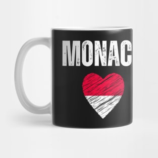 Monaco flag, Monaco heart Mug